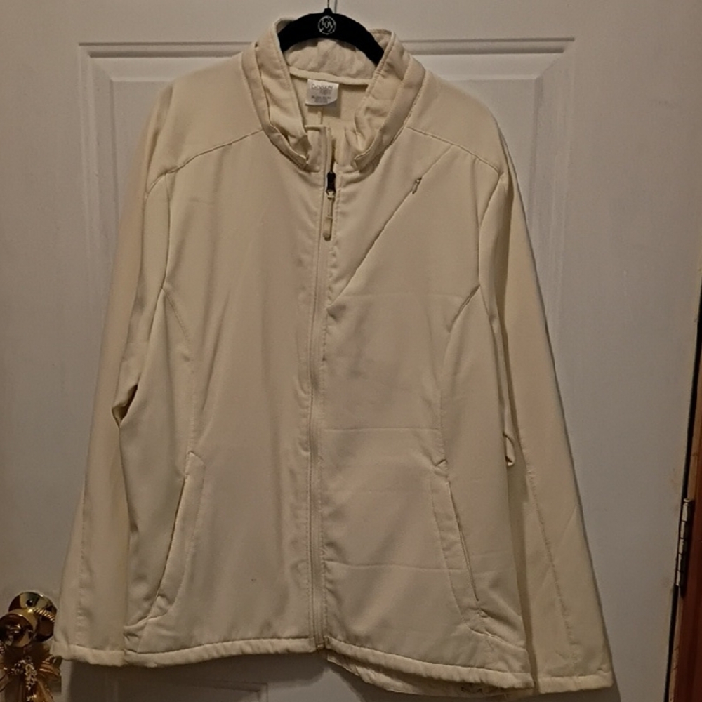 Danskin Women's 3X Off-White Lightweight Exercise Jacket